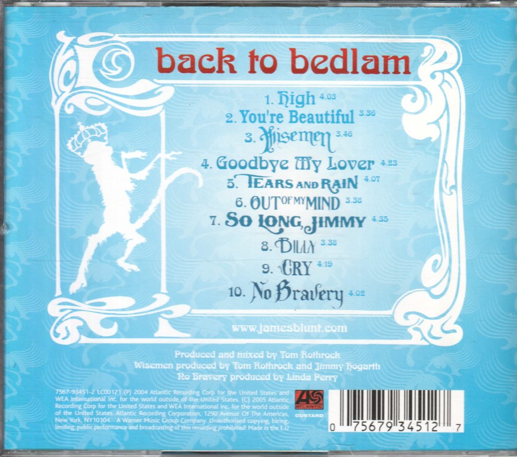 James Blunt - Back To Bedlam - Cd