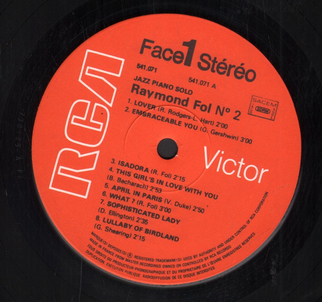 Raymond Fol - Jazz Piano Solo / Raymond Fol N°2 - Lp