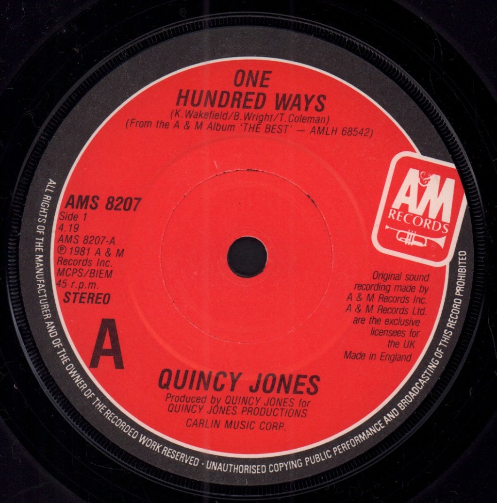 Quincy Jones - One Hundred Ways - 7 Inch