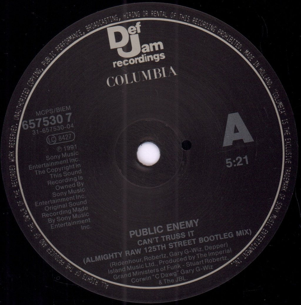 Public Enemy - Can't Truss It - 7 Inch