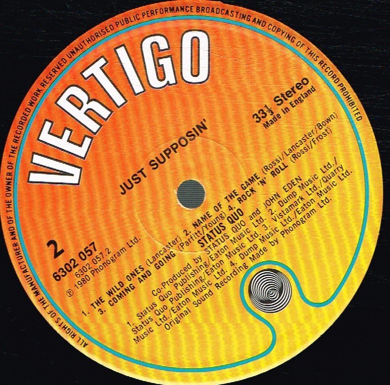 Status Quo - Just Supposin' - Lp