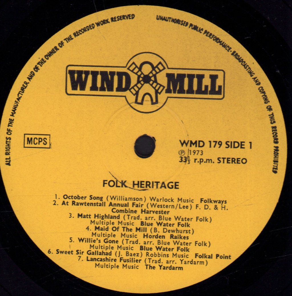 Various Artists - Folk Heritage Compilation - Lp