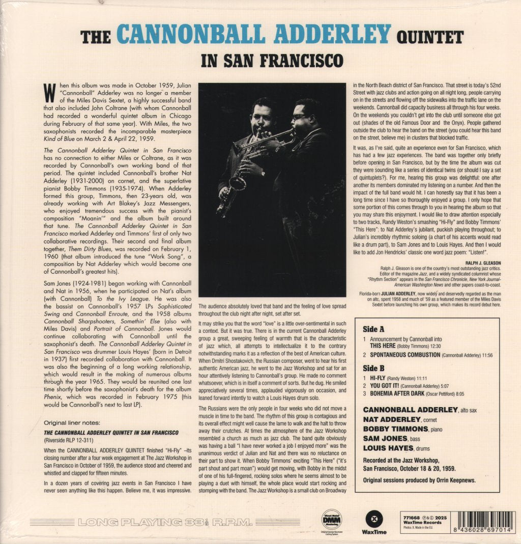 The Cannonball Adderley Quintet - In San Francisco - Lp