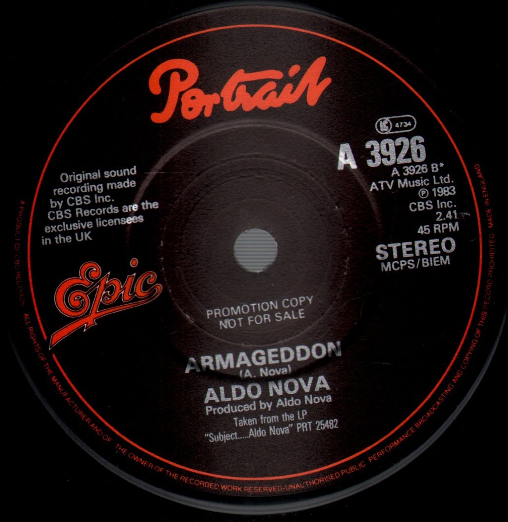 Aldo Nova - Monkey On Your Back - 7 Inch