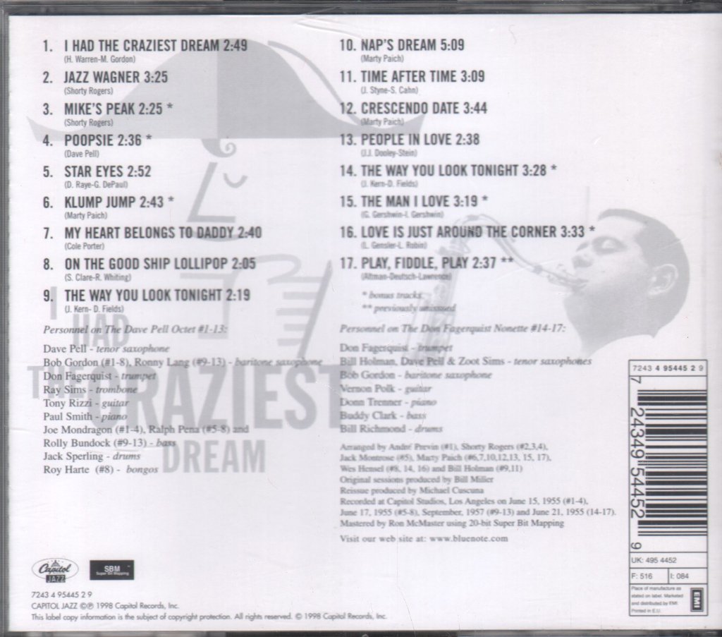 Dave Pell Octet - I Had The Craziest Dream - Cd