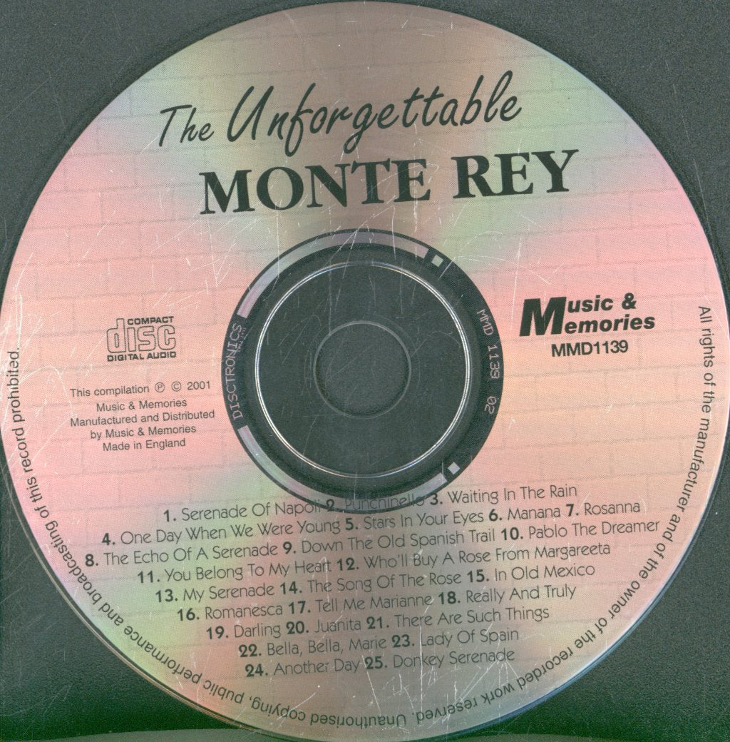 Monte Rey - Unforgettable Monte Ray - Cd
