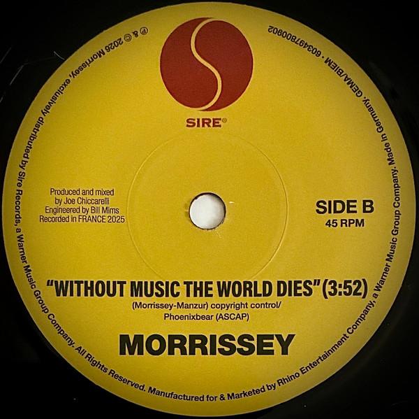 Morrissey - Zoom Zoom The Little Boy / Without Music The World Dies - 7 Inch
