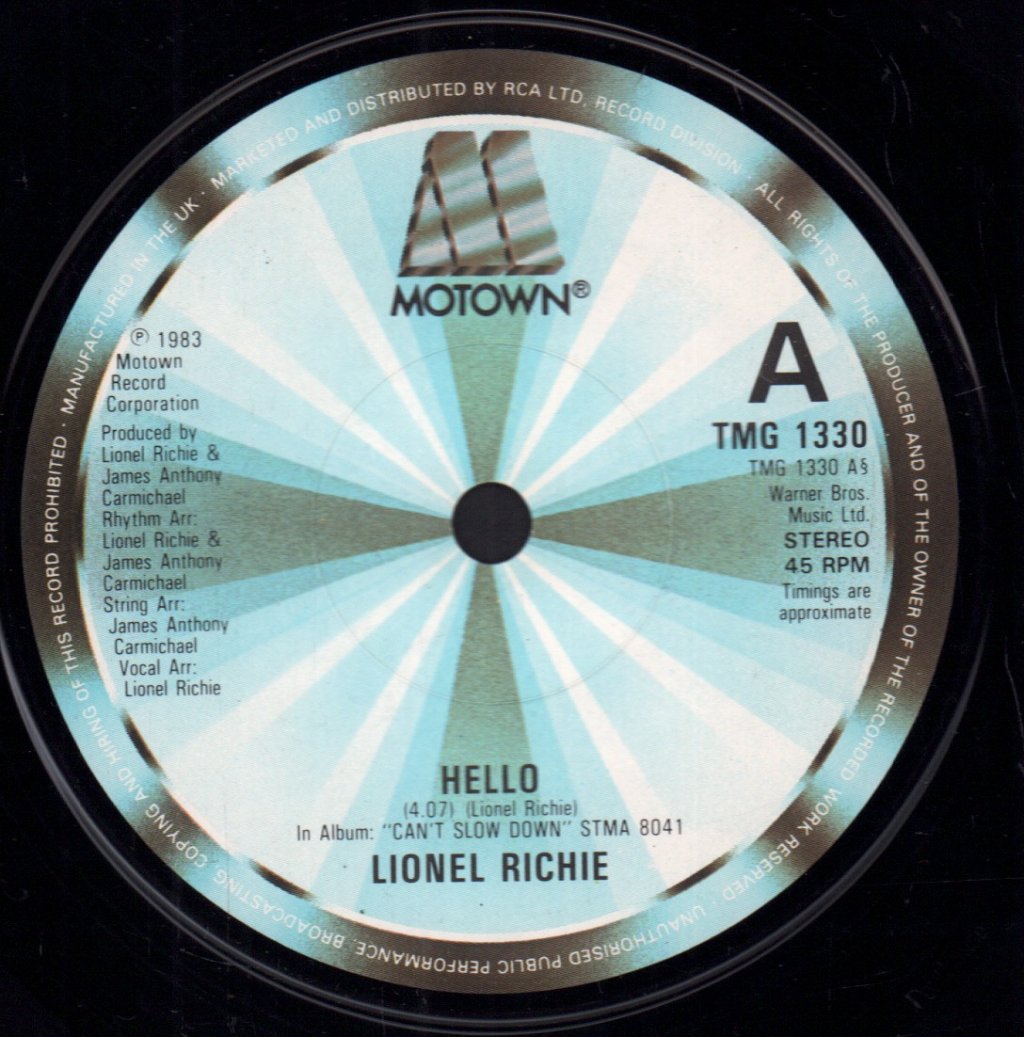 Lionel Richie - Hello - 7 Inch