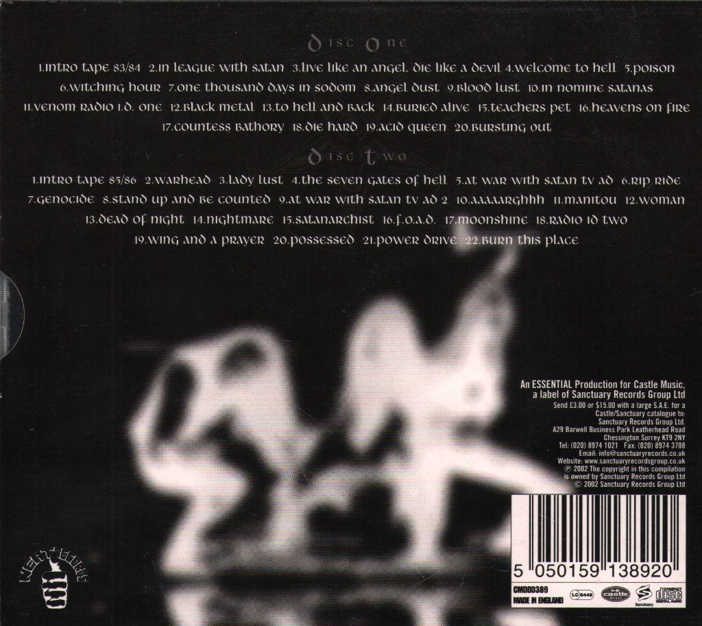 Venom - In League With Satan - Double Cd