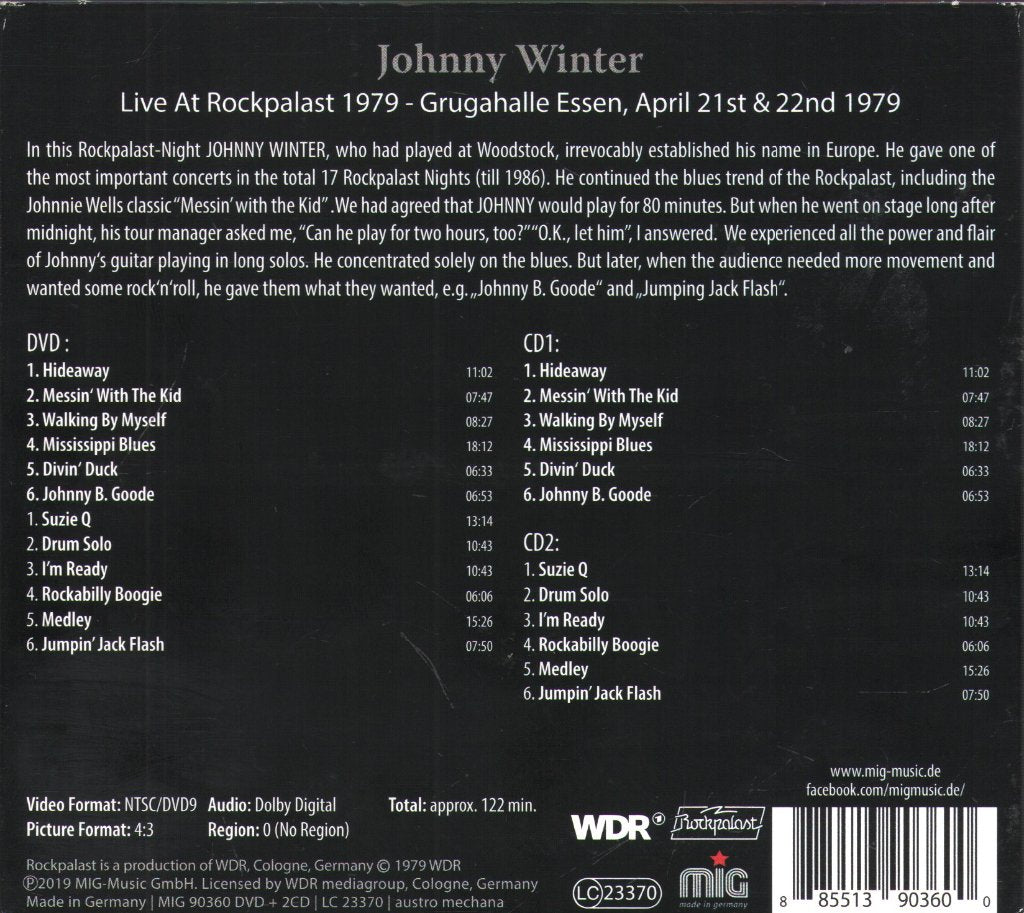 Johnny Winter - Live At Rockpalast 1979 - Cd Set