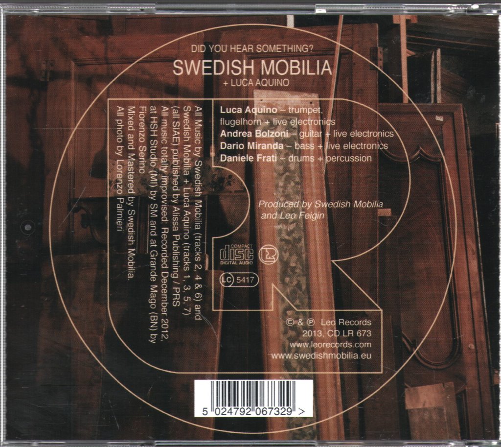 Swedish Mobilia - Did You Hear Something? - Cd