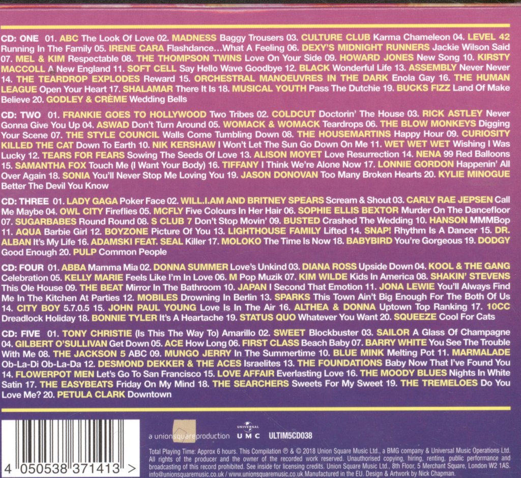 Various Artists - Classic Pop - The Ultimate Collection - Cd Set