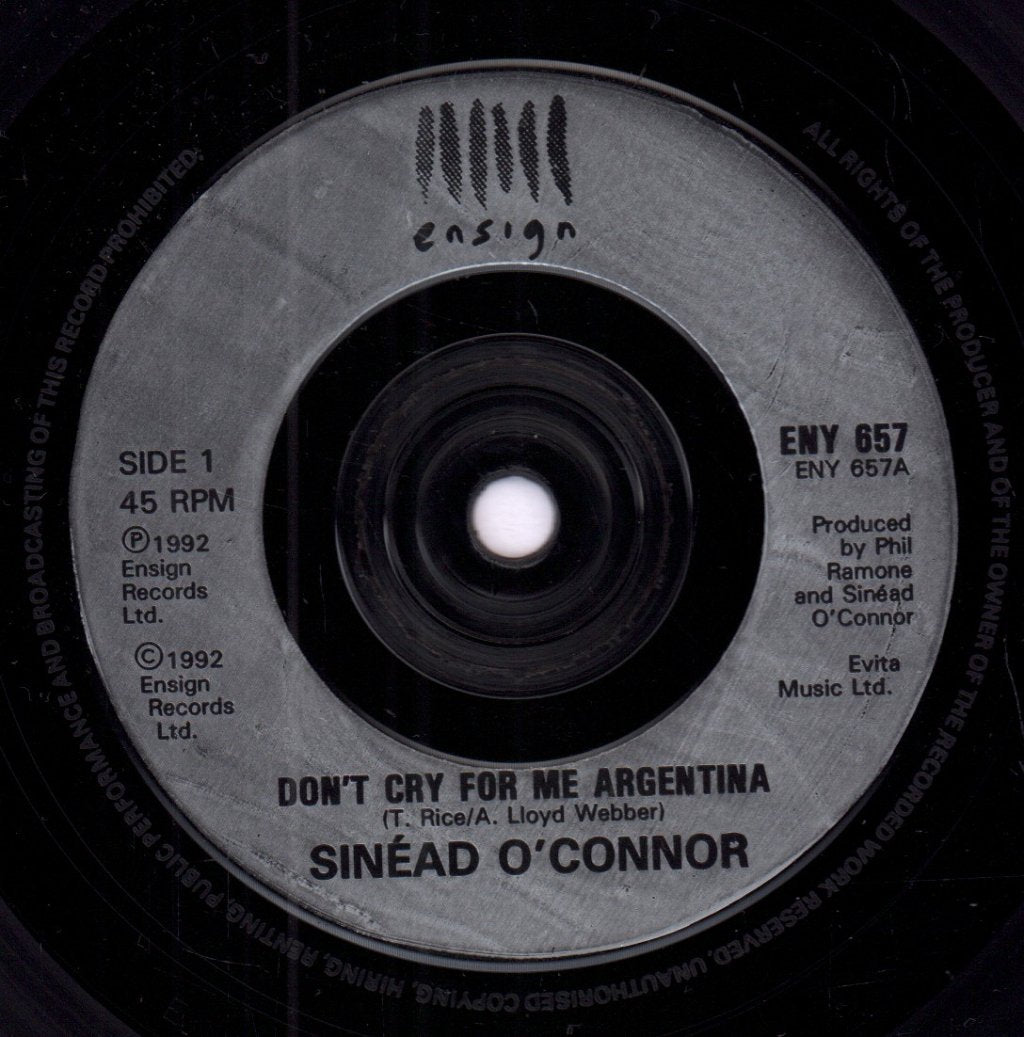 Sinead O'Connor - Don't Cry For Me Argentina - 7 Inch