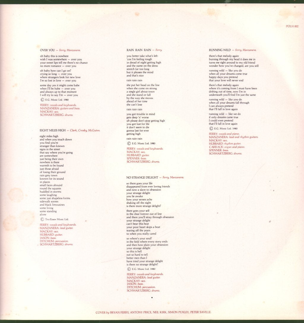 Roxy Music - Flesh + Blood - Lp