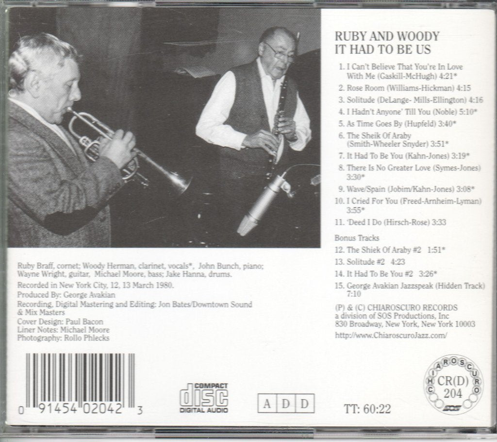 Ruby Braff - It Had To Be Us - Cd