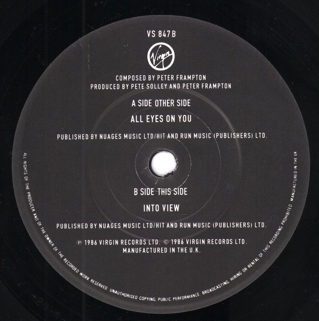 Peter Frampton - All Eyes On You - 7 Inch