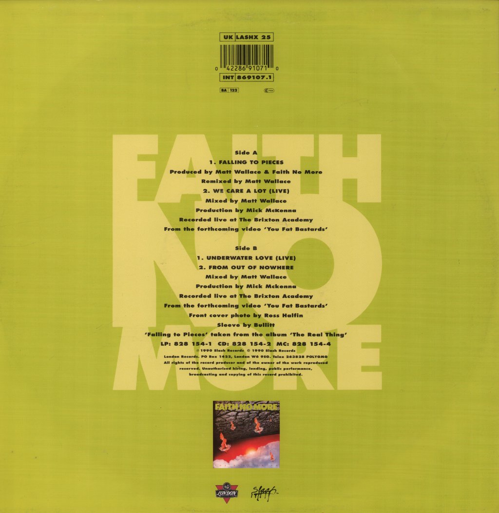 Faith No More - Falling To Pieces - 12 Inch