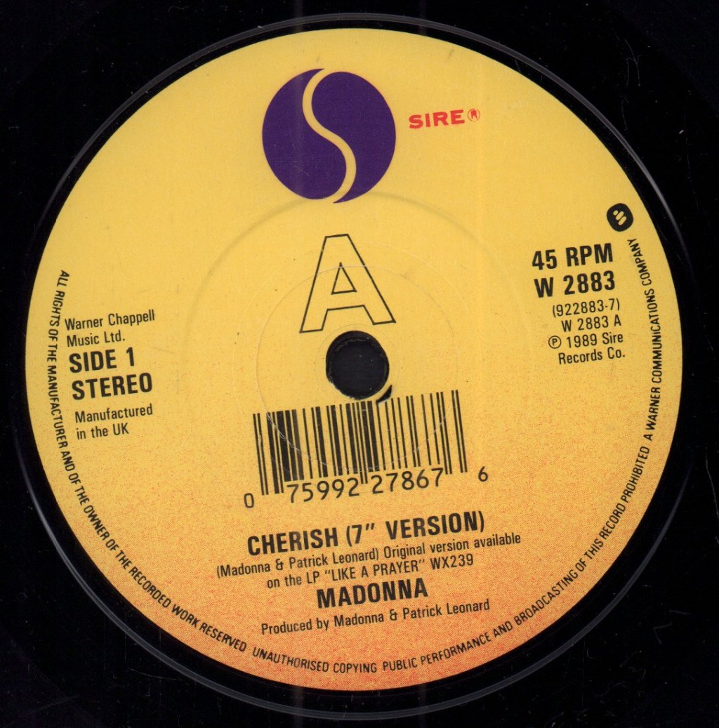 Madonna - Cherish - 7 Inch