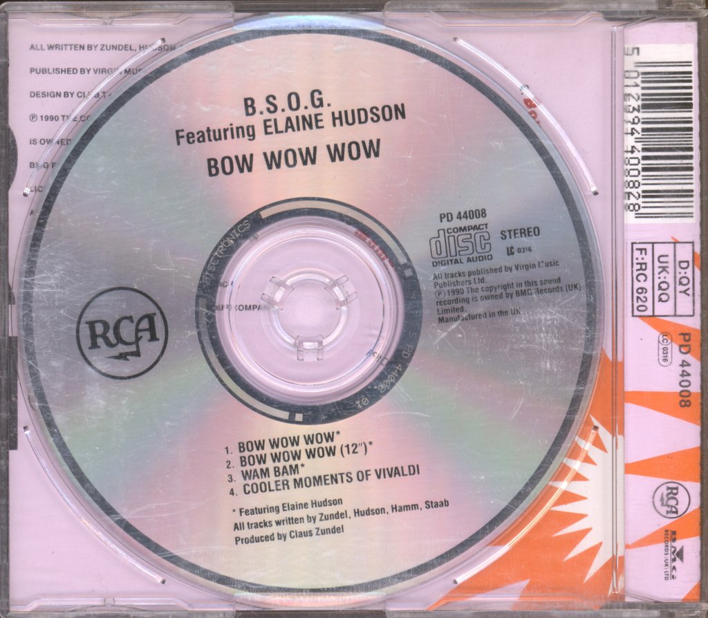 B.s.o.g. Featuring Elaine Hudson - Bow Wow Wow - Cd