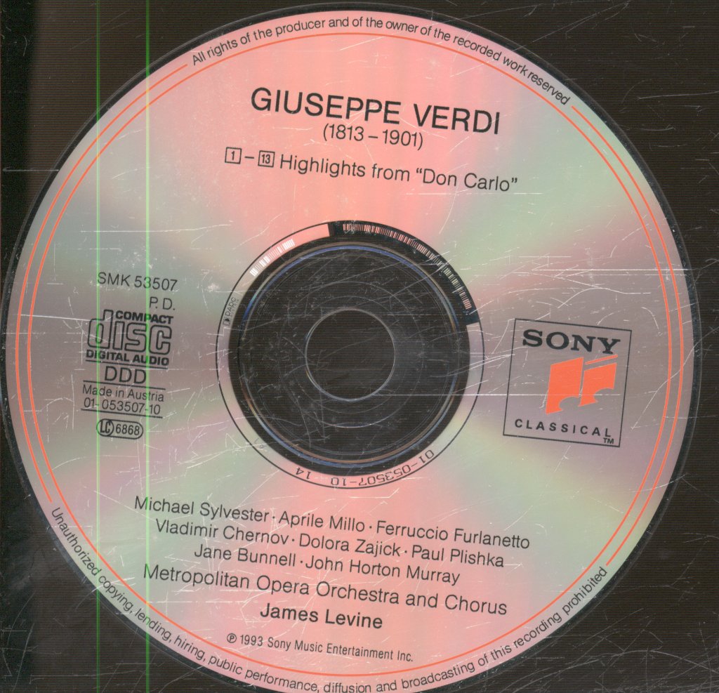 James Levine, Metropolitan Opera Chorus - Verdi - Don Carlo - Cd