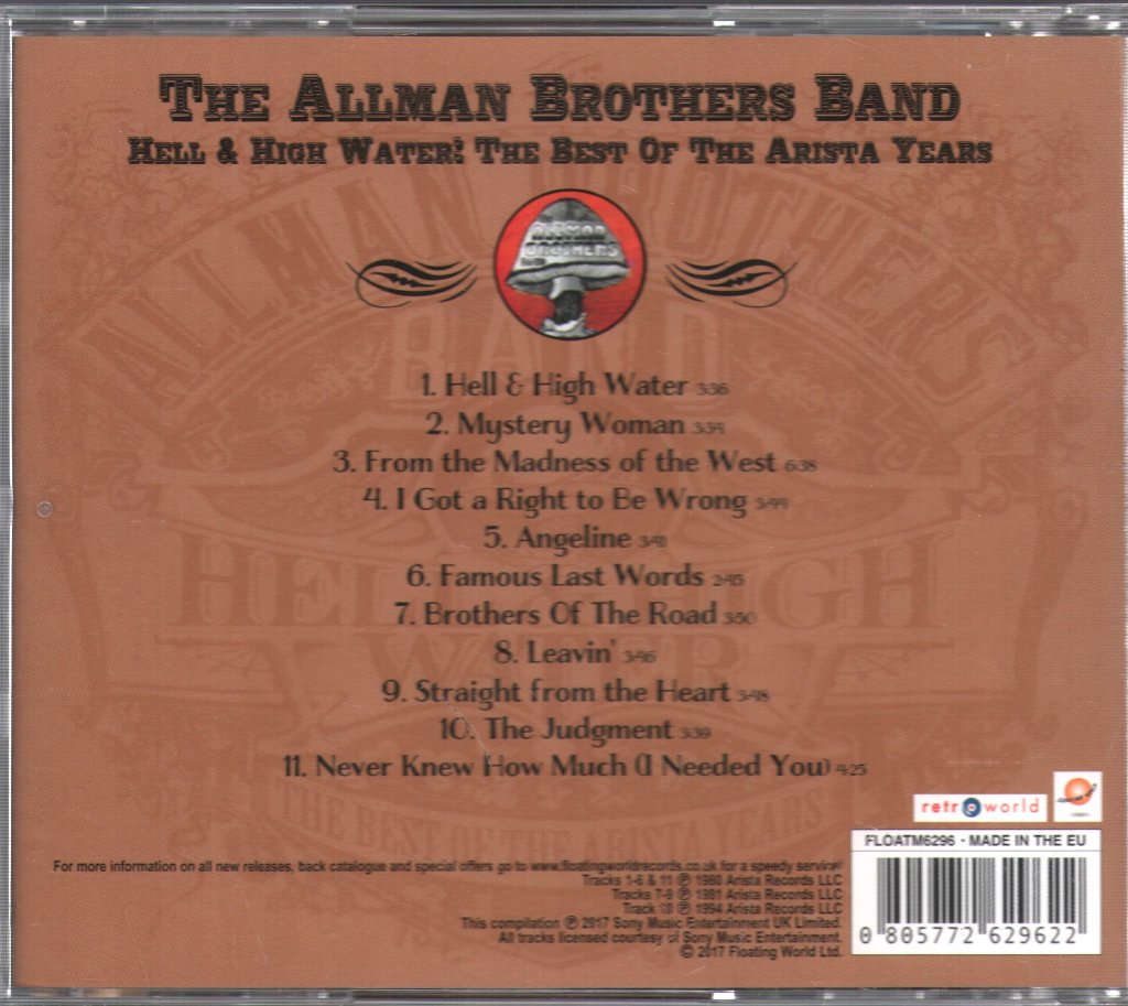 Allman Brothers Band - Hell & High Water - The Best Of The Arista Years - Cd