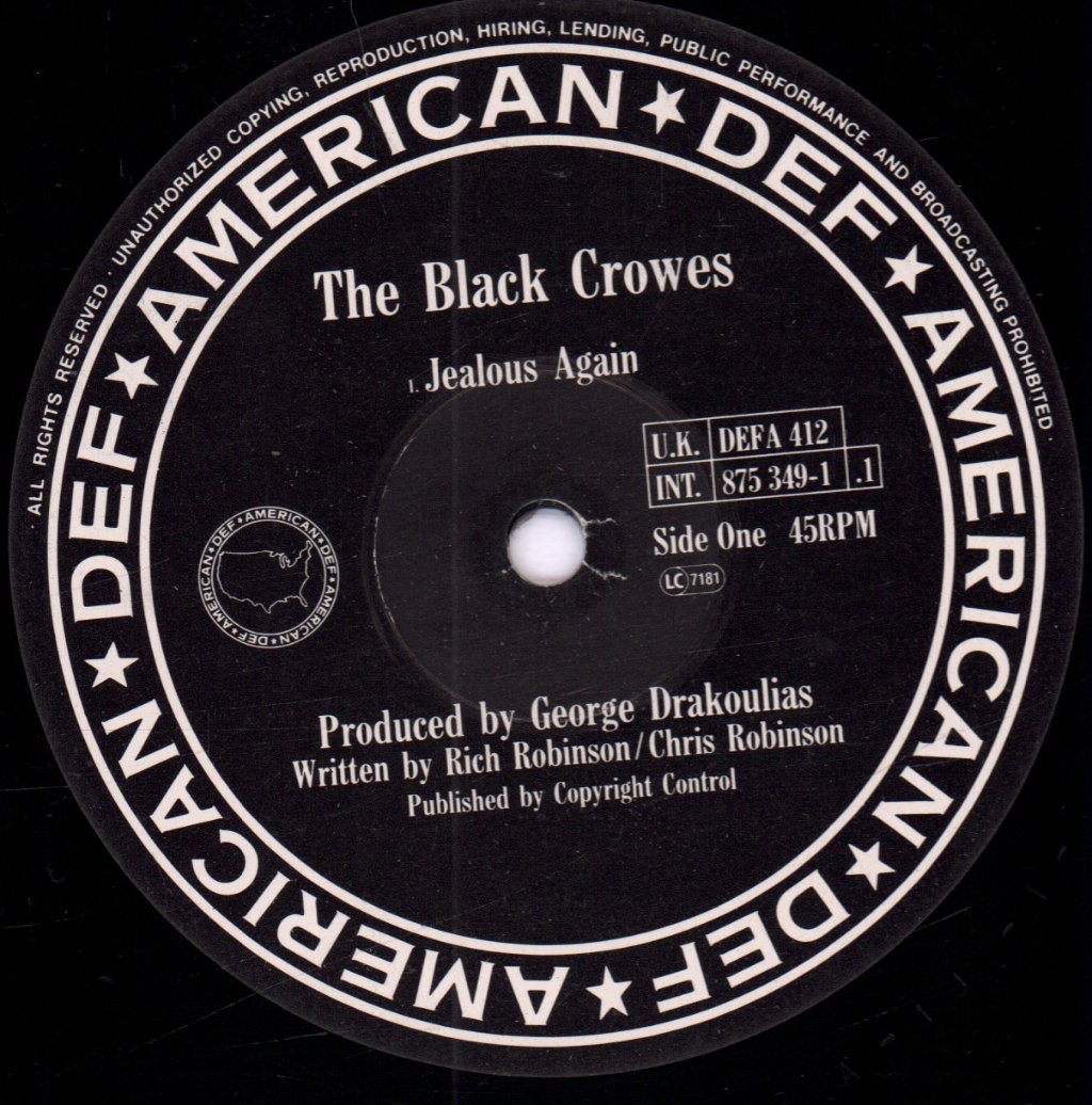 Black Crowes - Jealous Again - 12 Inch