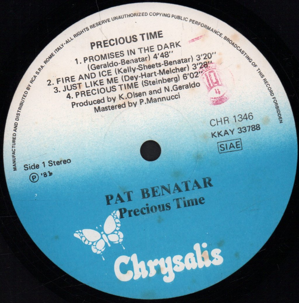 Pat Benatar - Precious Time - Lp