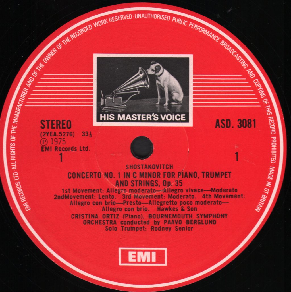 Cristina Ortiz - Shostakovitch Concerto For Piano - Lp