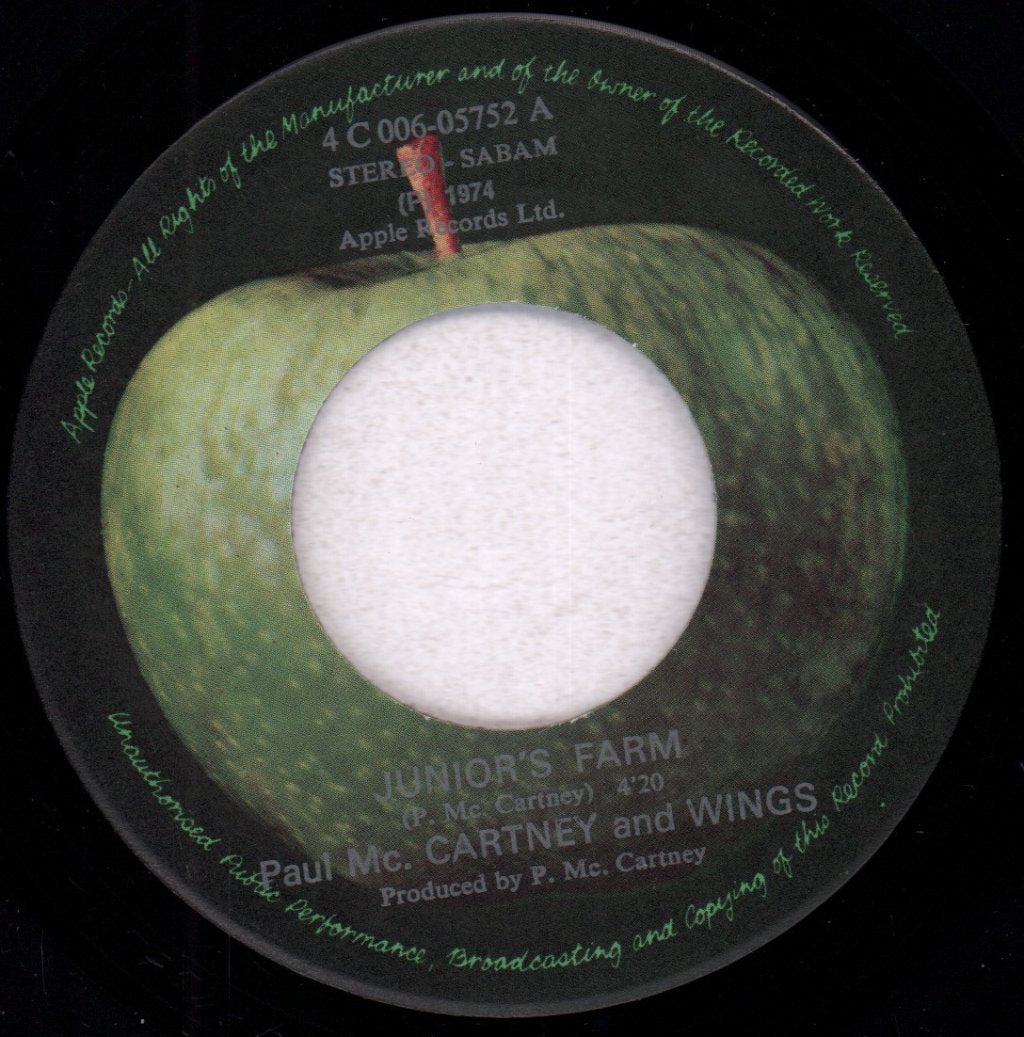 Paul McCartney And Wings - Junior's Farm - 7 Inch