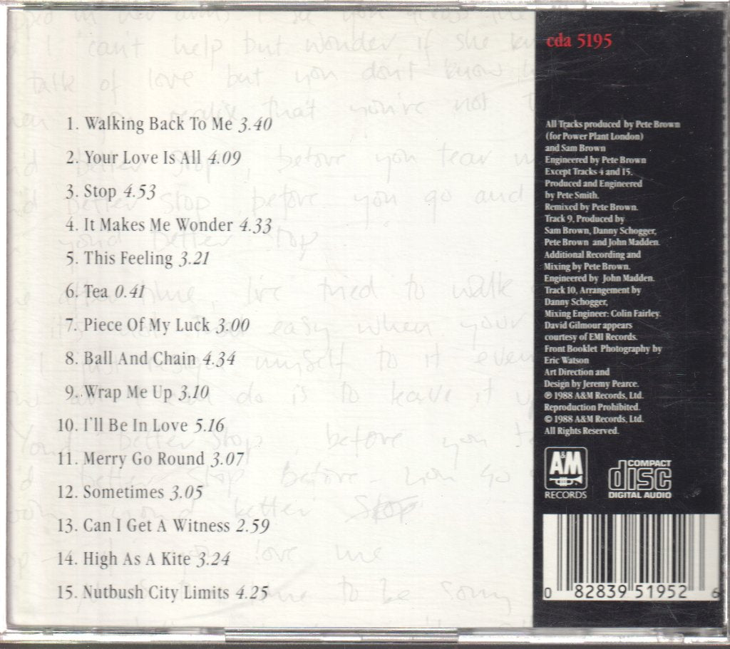 Sam Brown - Stop! - Cd
