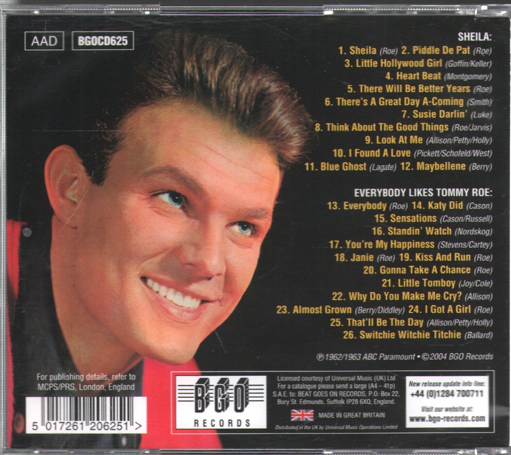 Tommy Roe - Sheila / Everybody Likes Tommy Roe - Cd