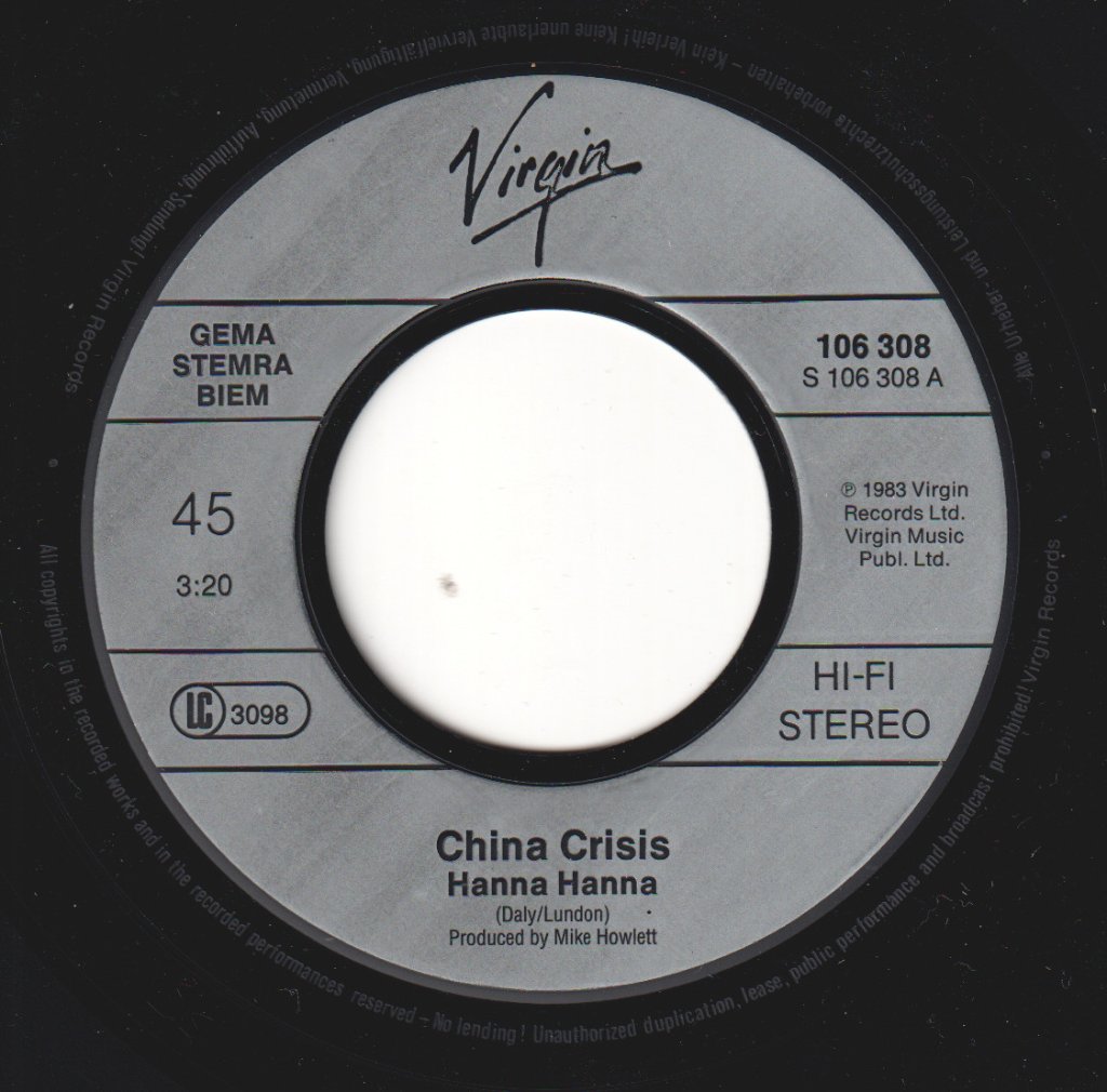 China Crisis - Hanna Hanna - 7 Inch