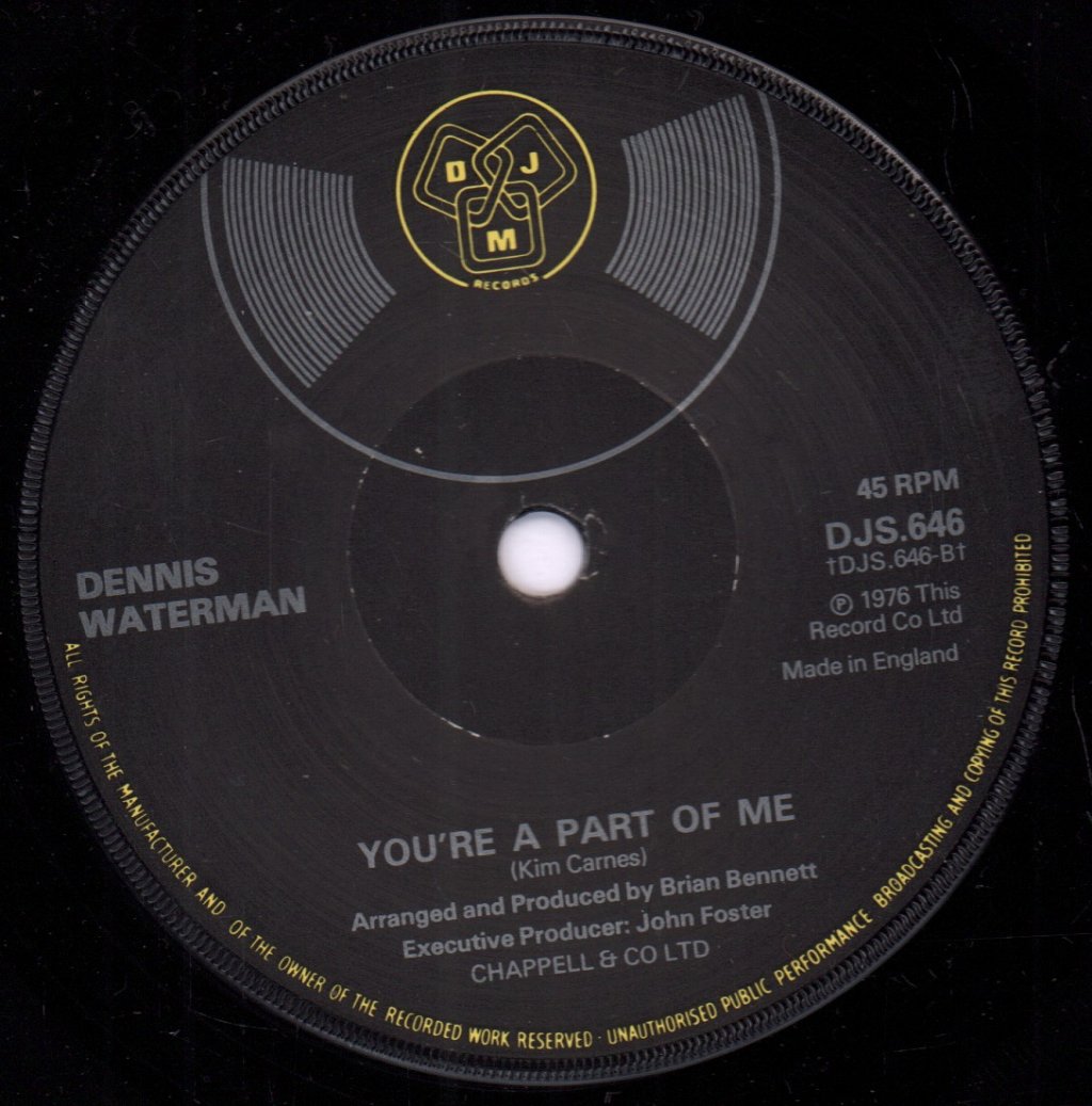 Dennis Waterman - For Their Pleasure - 7 Inch