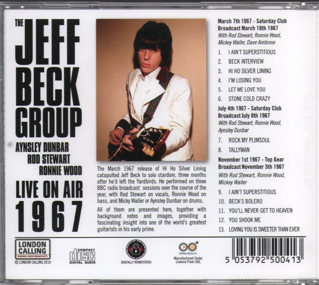 Jeff Beck Group - Live On Air 1967 - Cd