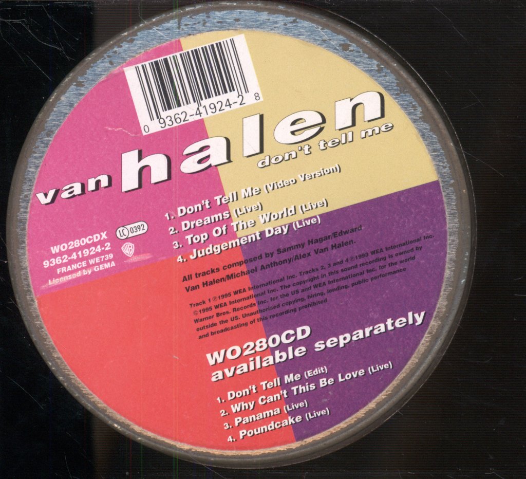 Van Halen - Don't Tell Me - Cd