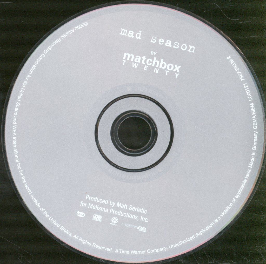 Matchbox Twenty - Mad Season - Cd