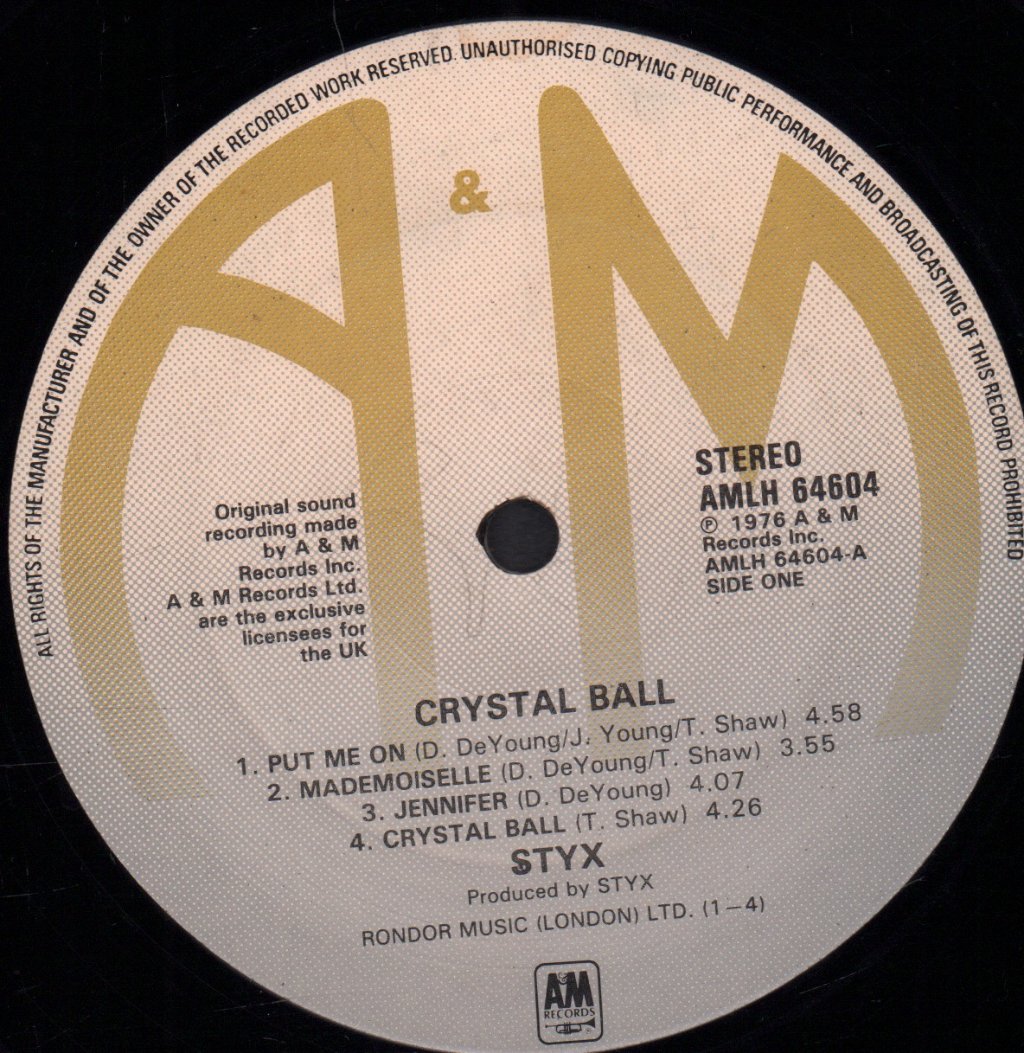 Styx - Crystal Ball - Lp