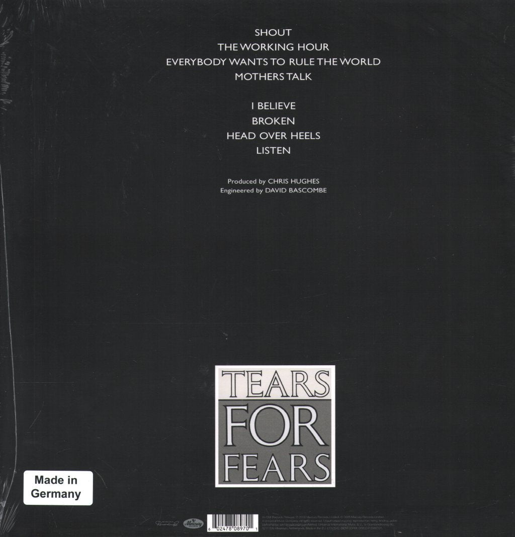 Tears For Fears - Songs From The Big Chair - Lp