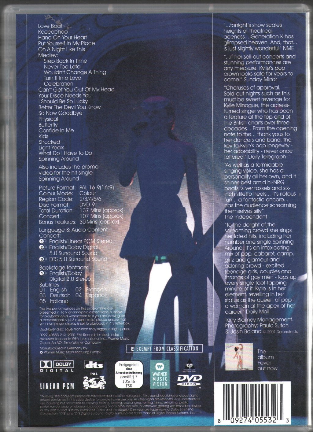 Kylie Minogue - Live In Sydney - Dvd