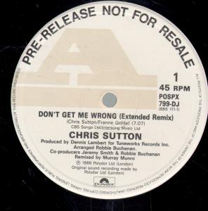 Chris Sutton - Don't Get Me Wrong - 12 Inch