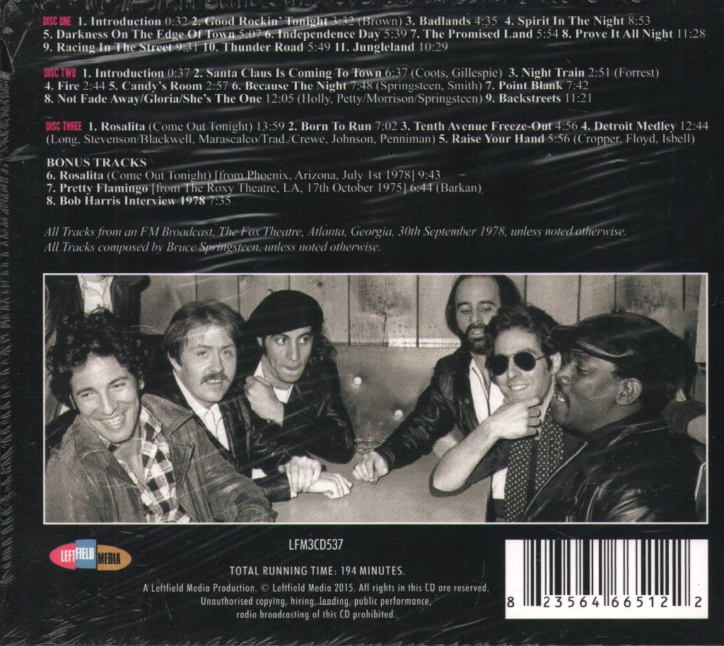 Bruce Springsteen & The E-Street Band - 1978 Foxy Night - Cd Set