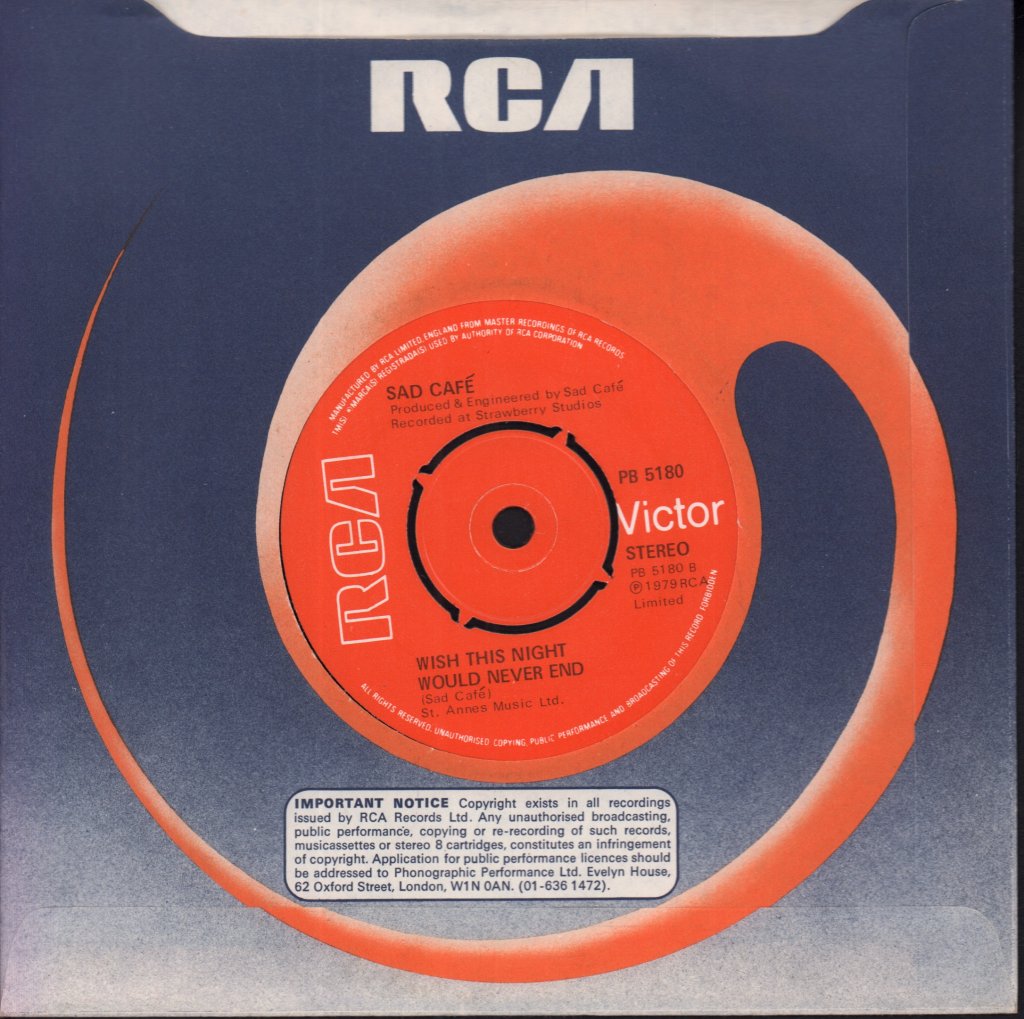 Sad Cafe - Every Day Hurts - 7 Inch