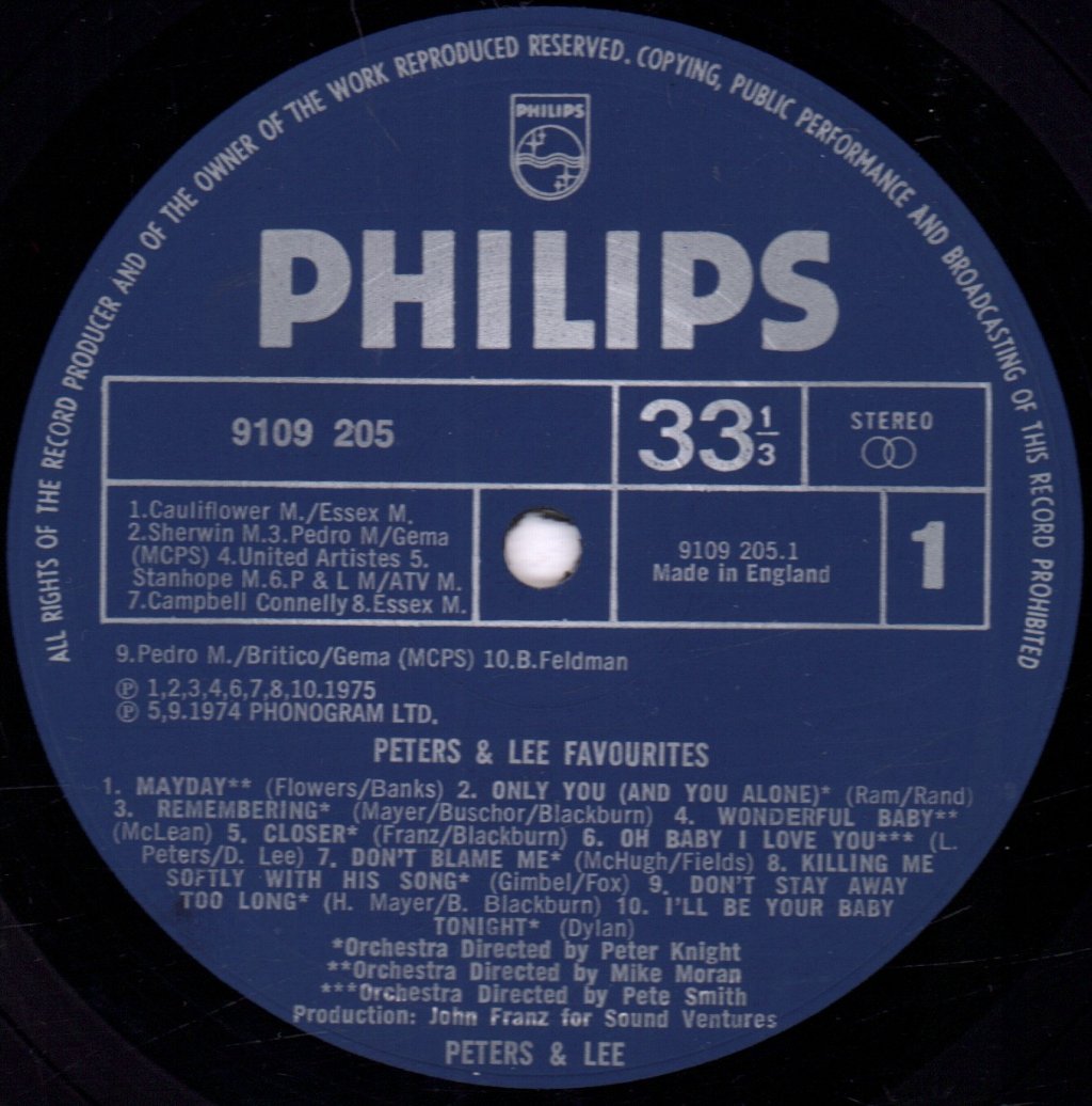 Peters And Lee - Favourites - Lp