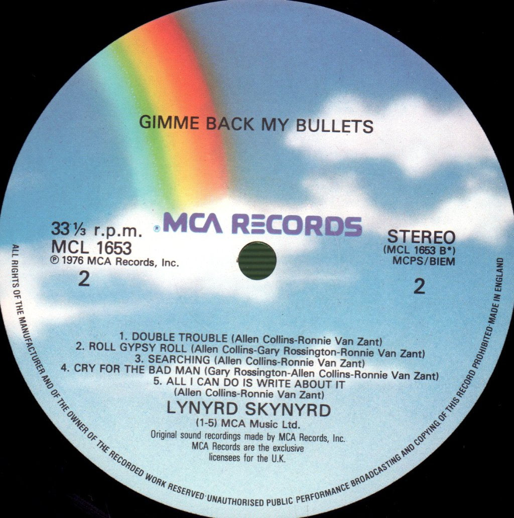 Lynyrd Skynyrd - Gimme Back My Bullets - Lp