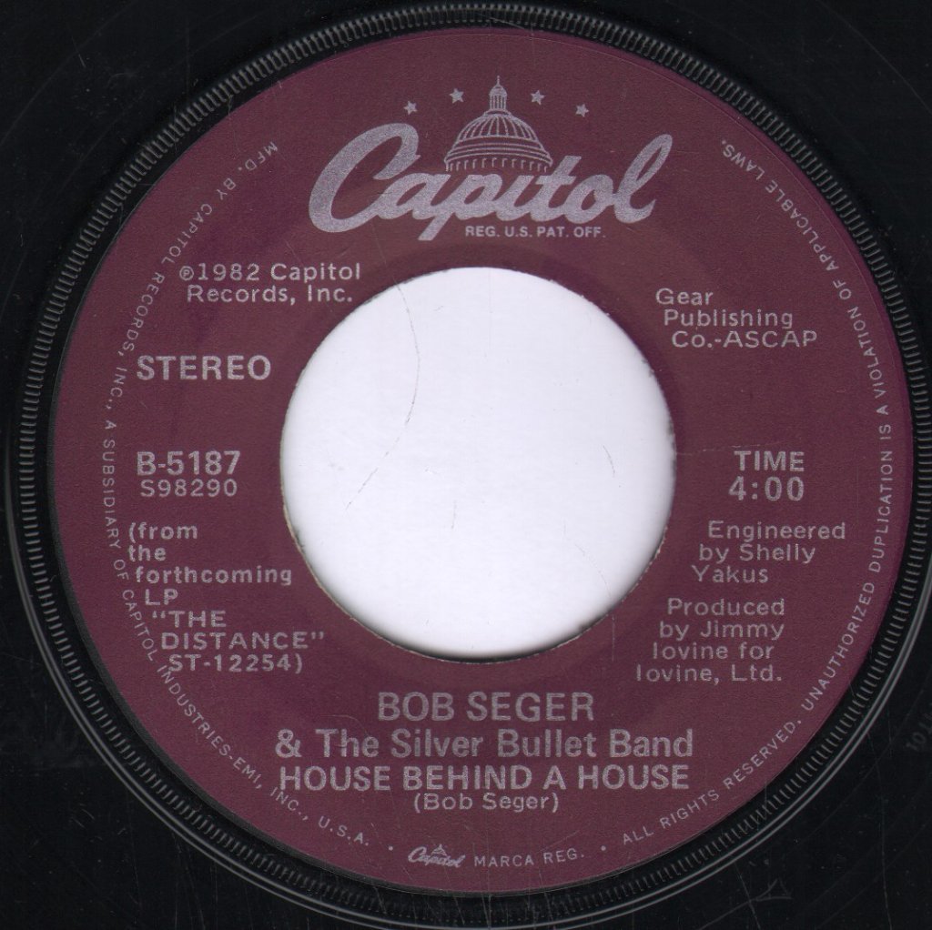 Bob Seger And The Silver Bullet Band - Shame On The Moon - 7 Inch