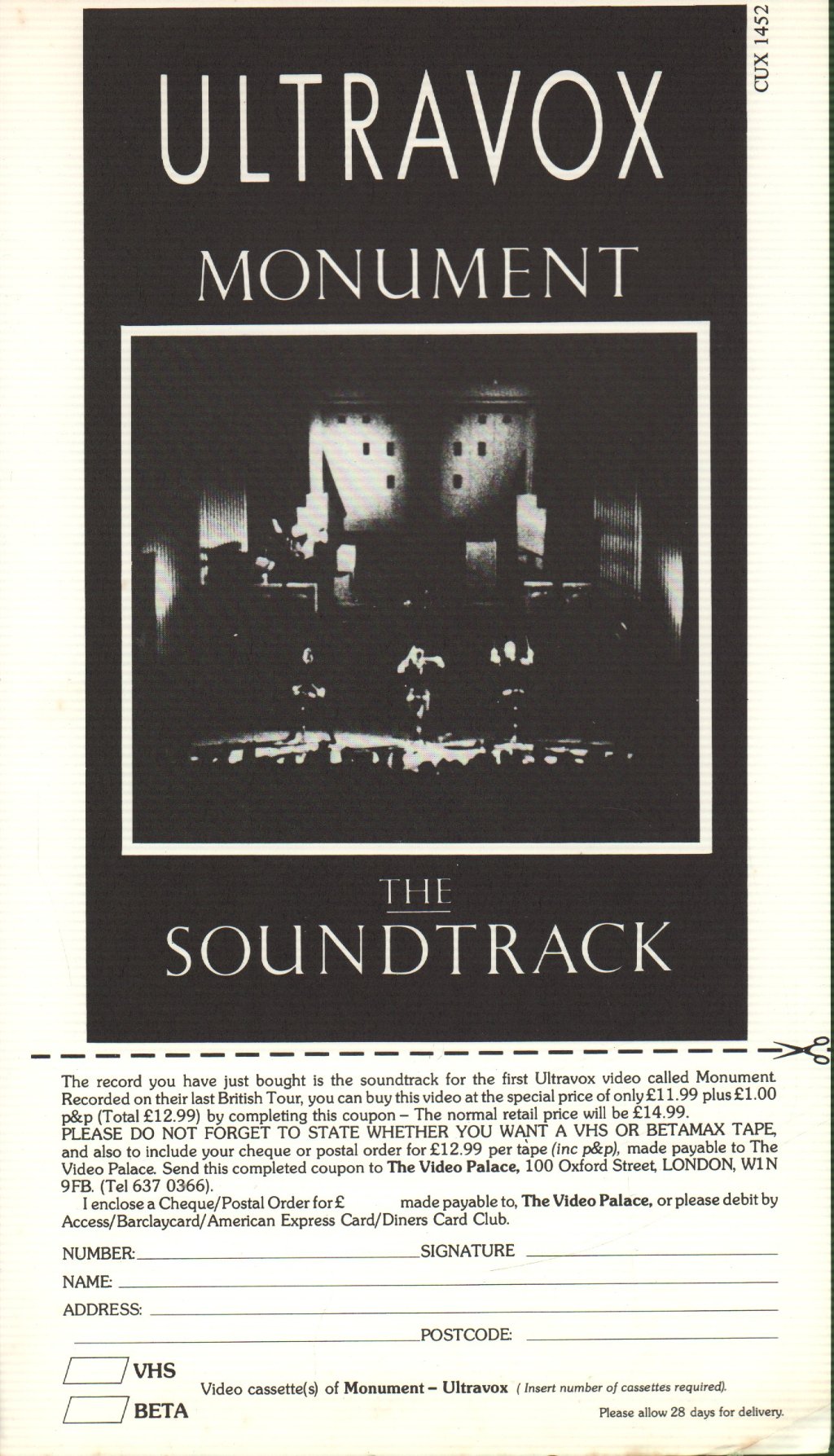 Ultravox - Monument The Soundtrack - Lp