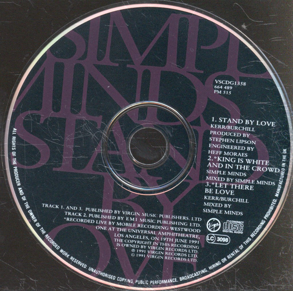 Simple Minds - Stand By Love - Cd