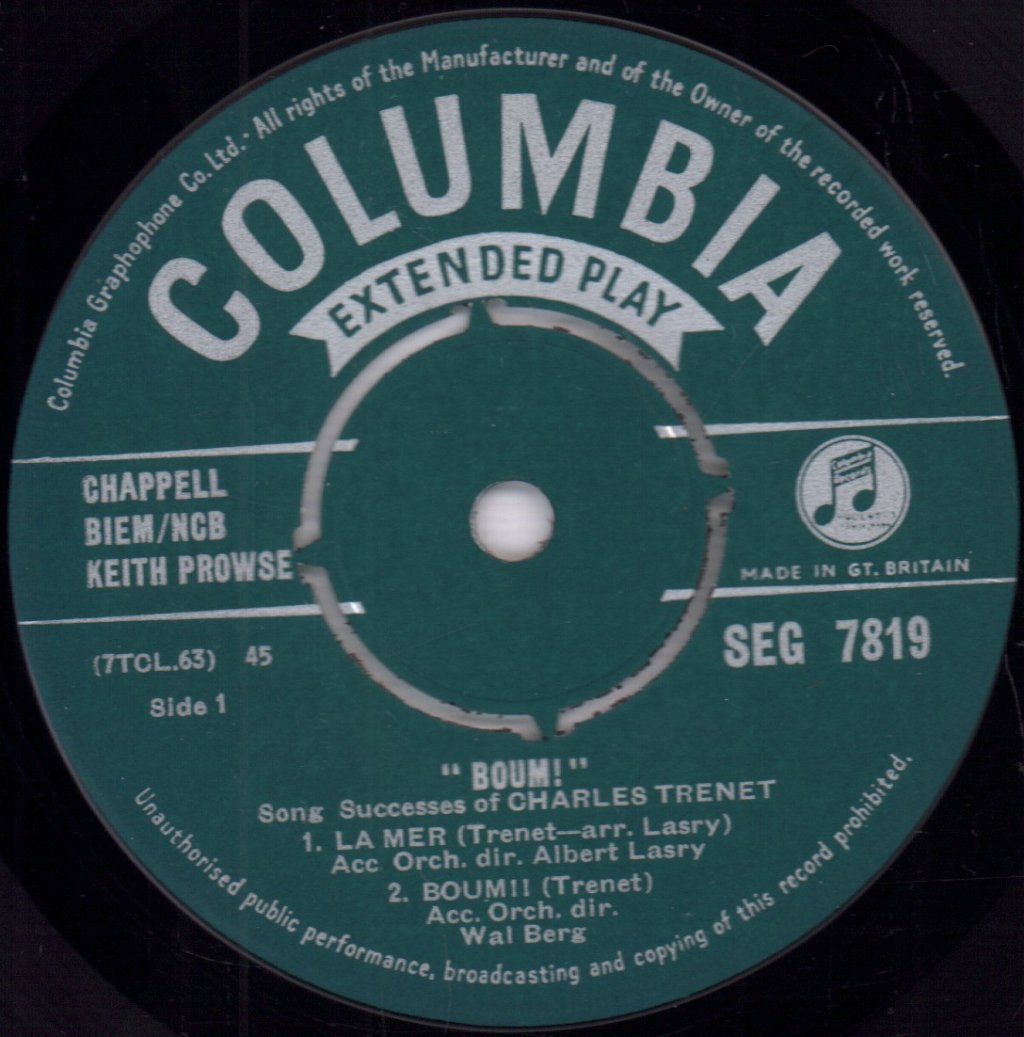 Charles Trenet - Boum - 7 Inch