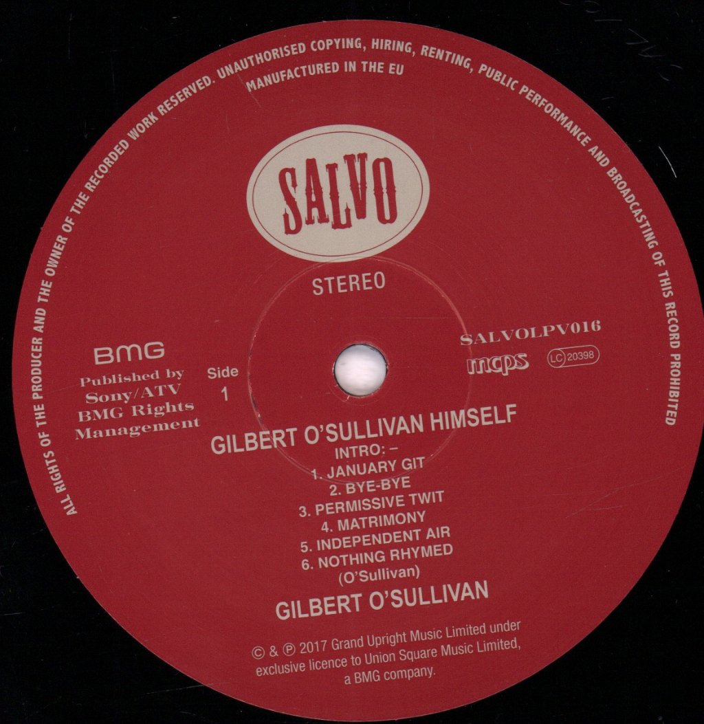 Gilbert O'Sullivan - Himself - Lp