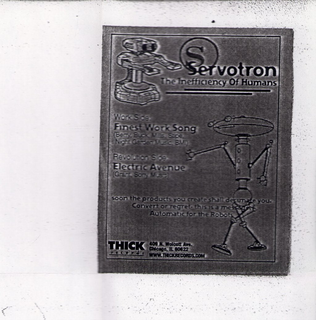 Servotron - Inefficiency Of Humans - 7 Inch